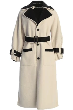 Black Suede And Sherpa Reversible Coat*JLUXLABEL New