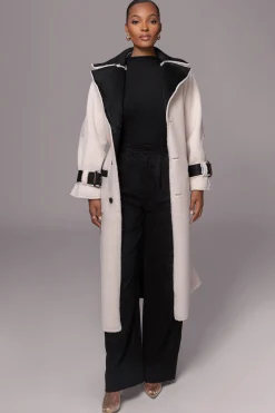 Black Suede And Sherpa Reversible Coat*JLUXLABEL New