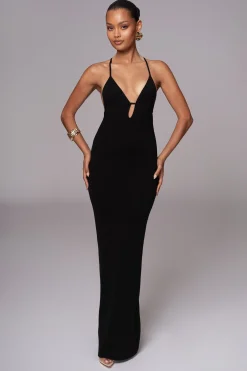 Black Sun Rays Knit Maxi Dress*JLUXLABEL Hot