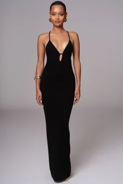 Black Sun Rays Knit Maxi Dress*JLUXLABEL Hot