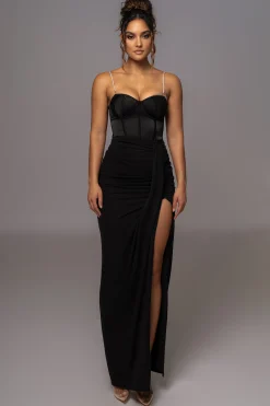 Black Tara Drape Skirt*JLUXLABEL Fashion