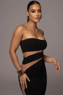 Black Unpredictable Midi Dress*JLUXLABEL Outlet