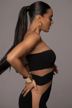 Black Unpredictable Midi Dress*JLUXLABEL Outlet