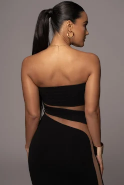 Black Unpredictable Midi Dress*JLUXLABEL Outlet