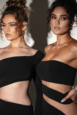 Black Unpredictable Midi Dress*JLUXLABEL Outlet