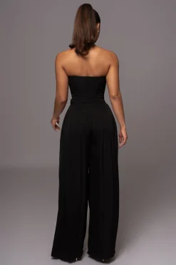 Black Viv Satin Bustier Top*JLUXLABEL Sale