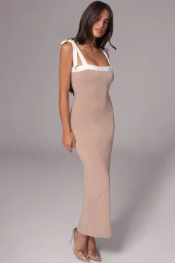 Black/Beige Clarice Reversible Maxi Dress*JLUXLABEL Fashion