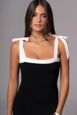 Black/Beige Clarice Reversible Maxi Dress*JLUXLABEL Fashion