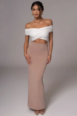 Black/Beige Dominic Reversible Maxi Dress*JLUXLABEL Online