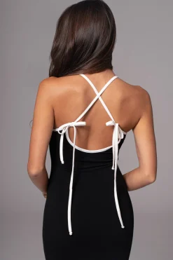 Black/Beige Shawna Reversible Maxi Dress*JLUXLABEL Outlet