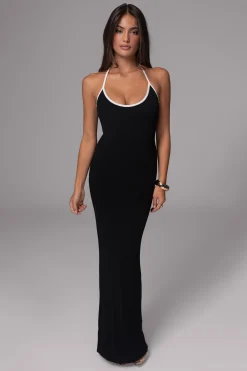 Black/Beige Shawna Reversible Maxi Dress*JLUXLABEL Outlet