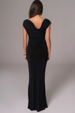 Black/Brown Classic Elegance Reversible Maxi Dress*JLUXLABEL Discount