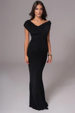 Black/Brown Classic Elegance Reversible Maxi Dress*JLUXLABEL Discount