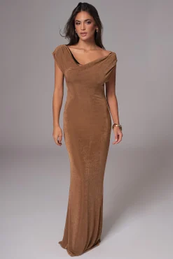 Black/Brown Classic Elegance Reversible Maxi Dress*JLUXLABEL Discount