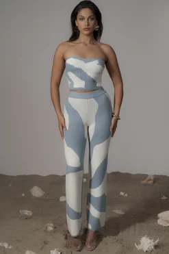 Blue Abstract Tiarra Pants*JLUXLABEL Hot