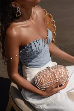 Blue Arielle Bustier Top*JLUXLABEL New