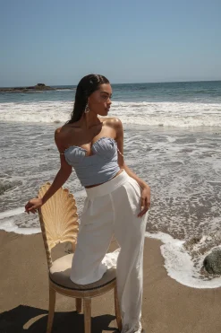 Blue Arielle Bustier Top*JLUXLABEL New