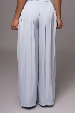 Blue Clara Wide Leg Pleated Trousers*JLUXLABEL Sale