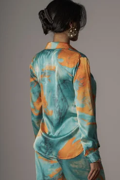 Blue  Hidden Gems Satin Pant Set*JLUXLABEL Fashion