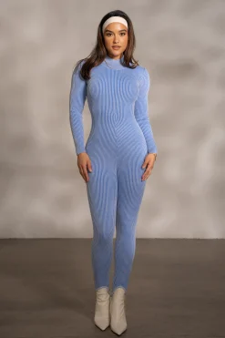 Blue In Control Stirrup Jumpsuit*JLUXLABEL Online