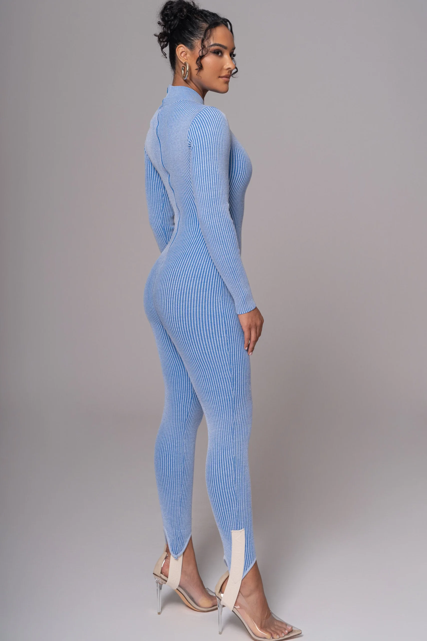 Blue In Control Stirrup Jumpsuit*JLUXLABEL Online