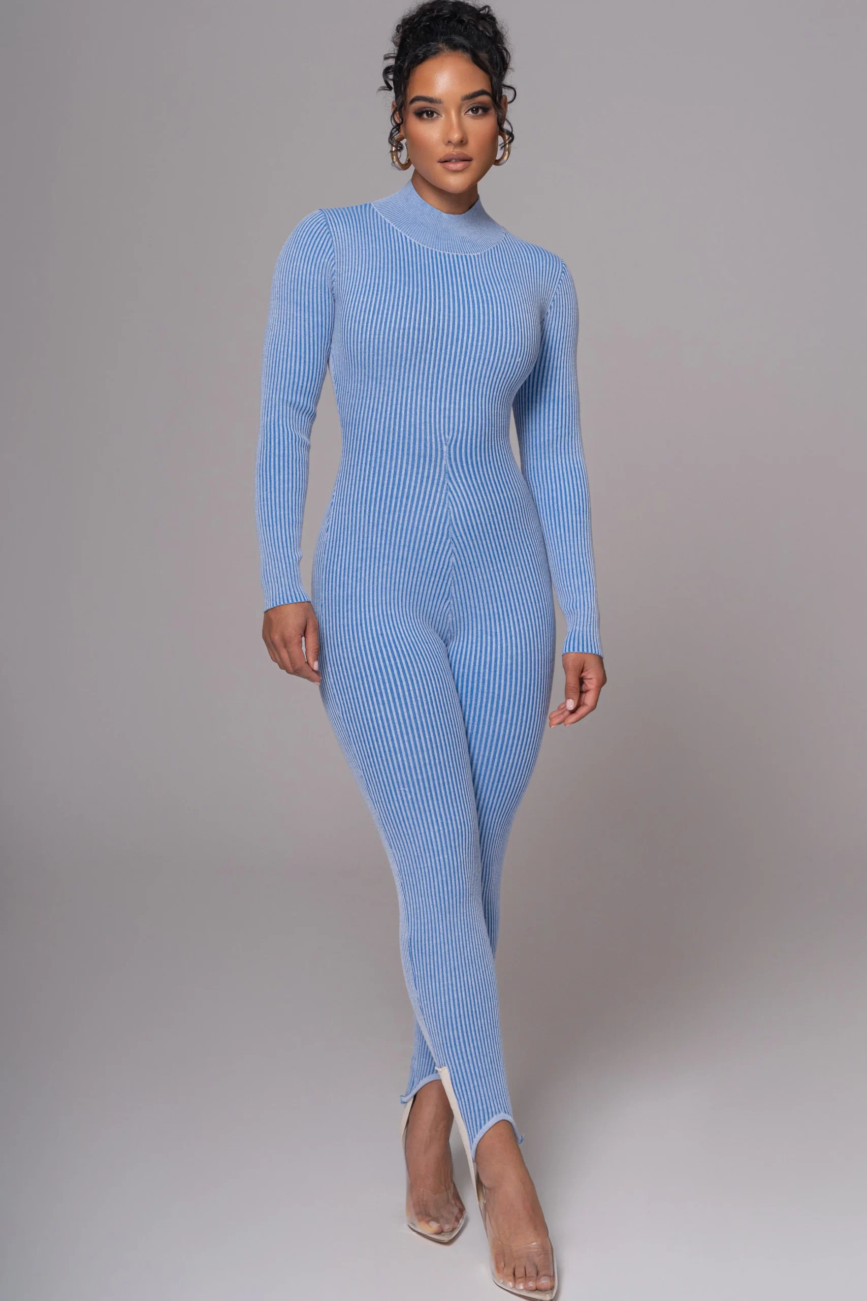 Blue In Control Stirrup Jumpsuit*JLUXLABEL Online