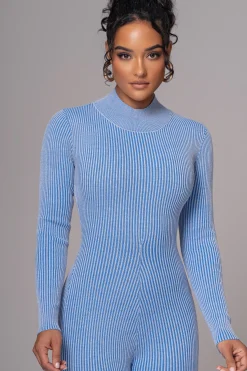 Blue In Control Stirrup Jumpsuit*JLUXLABEL Online