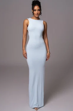 Blue JLUXBASIX FRONT AND CENTER MAXI DRESS*JLUXLABEL Sale