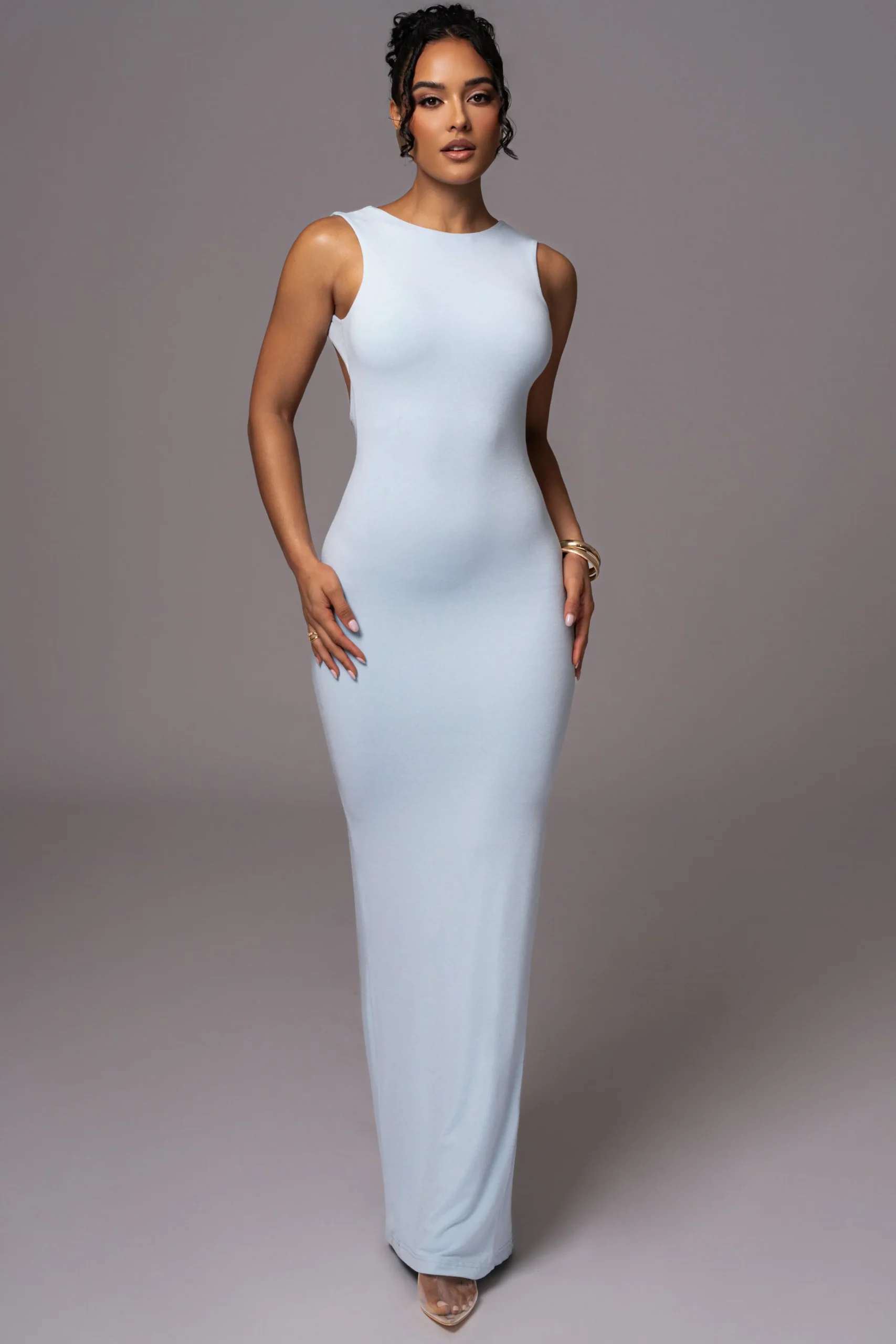 Blue JLUXBASIX FRONT AND CENTER MAXI DRESS*JLUXLABEL Sale