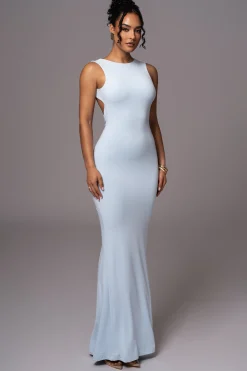 Blue JLUXBASIX FRONT AND CENTER MAXI DRESS*JLUXLABEL Sale