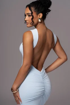 Blue JLUXBASIX FRONT AND CENTER MAXI DRESS*JLUXLABEL Sale