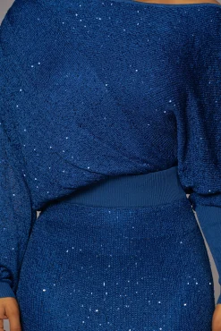 Blue Night Sky Sequin Skirt Set*JLUXLABEL Fashion