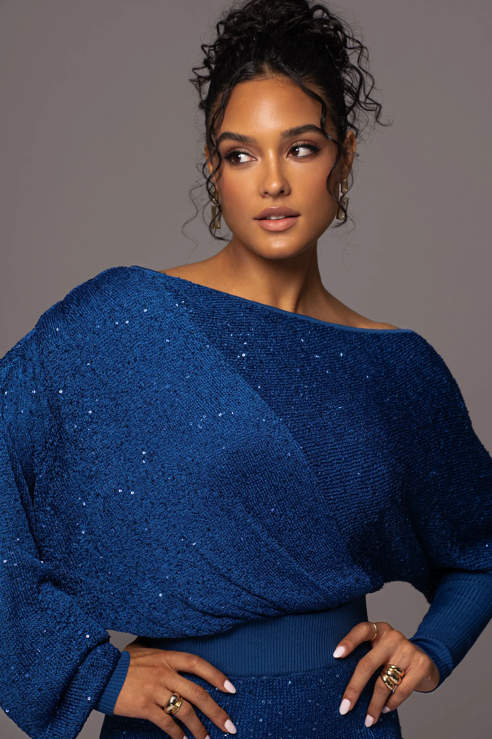 Blue Night Sky Sequin Skirt Set*JLUXLABEL Fashion