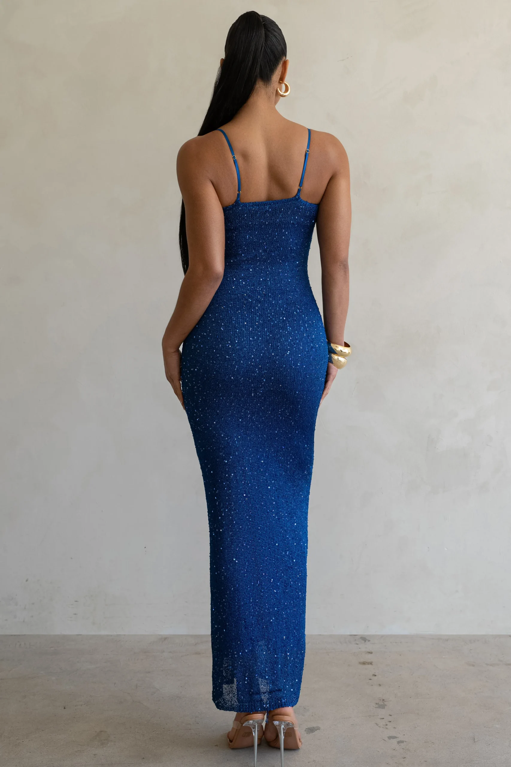 Blue Noemie Sequin Maxi Dress*JLUXLABEL Outlet