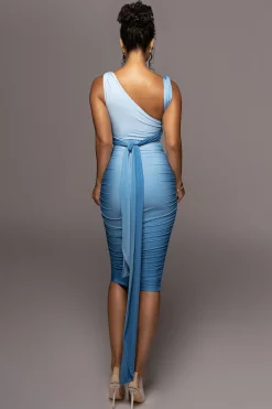 Blue Ombré Edge Of Romance Midi Dress*JLUXLABEL New