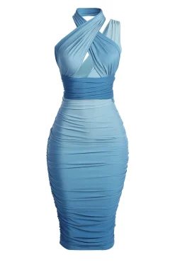 Blue Ombré Edge Of Romance Midi Dress*JLUXLABEL New