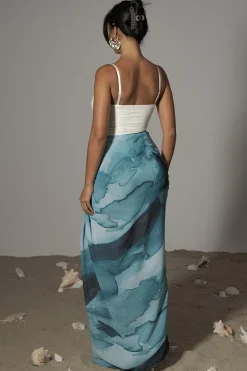 Blue Print Noelia Printed Skirt*JLUXLABEL Hot