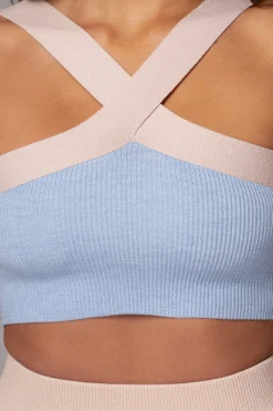 Blue/Beige Heartbreaker Two-Piece Skirt Set*JLUXLABEL Online