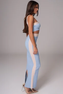 Blue/Beige Heartbreaker Two-Piece Skirt Set*JLUXLABEL Online