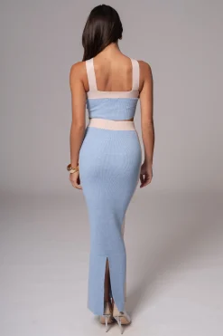 Blue/Beige Heartbreaker Two-Piece Skirt Set*JLUXLABEL Online