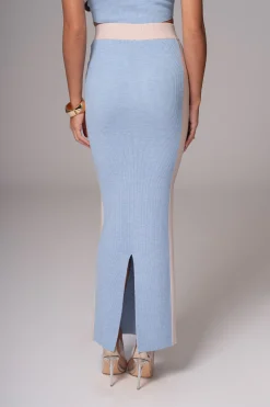 Blue/Beige Heartbreaker Two-Piece Skirt Set*JLUXLABEL Online