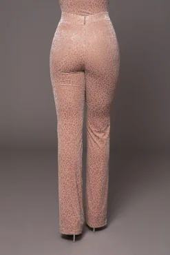 Blush Leopard One To Watch Pants*JLUXLABEL Clearance