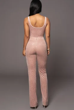 Blush Leopard One To Watch Pants*JLUXLABEL Clearance