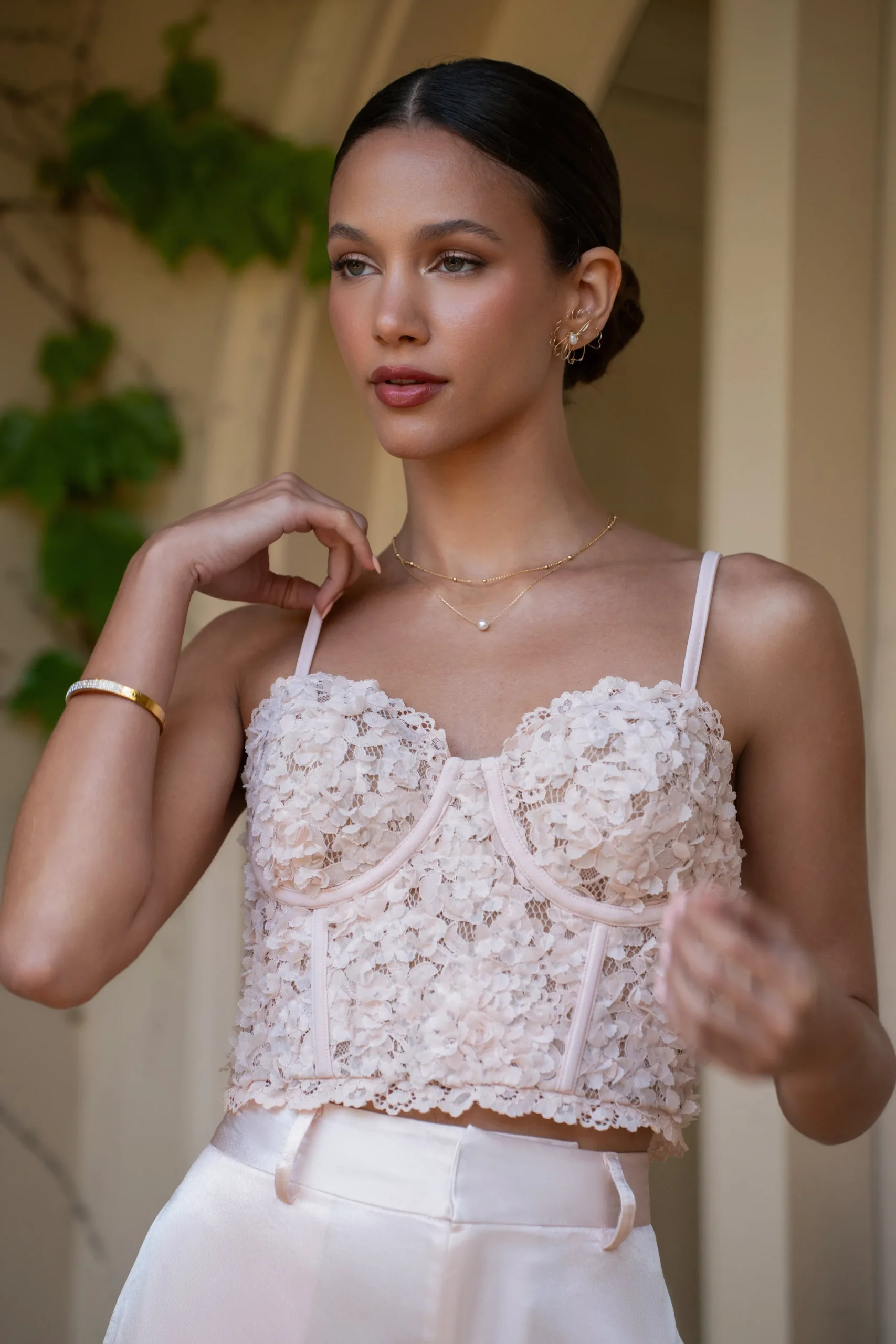 Blush Yours Truly Lace Corset*JLUXLABEL Hot
