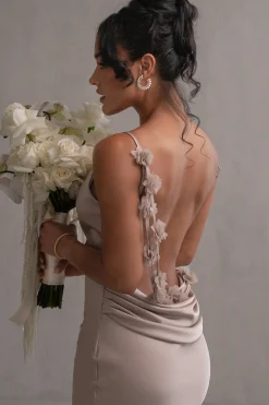 Bronze Down The Aisle Satin Gown*JLUXLABEL Best