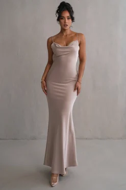 Bronze Down The Aisle Satin Gown*JLUXLABEL Best