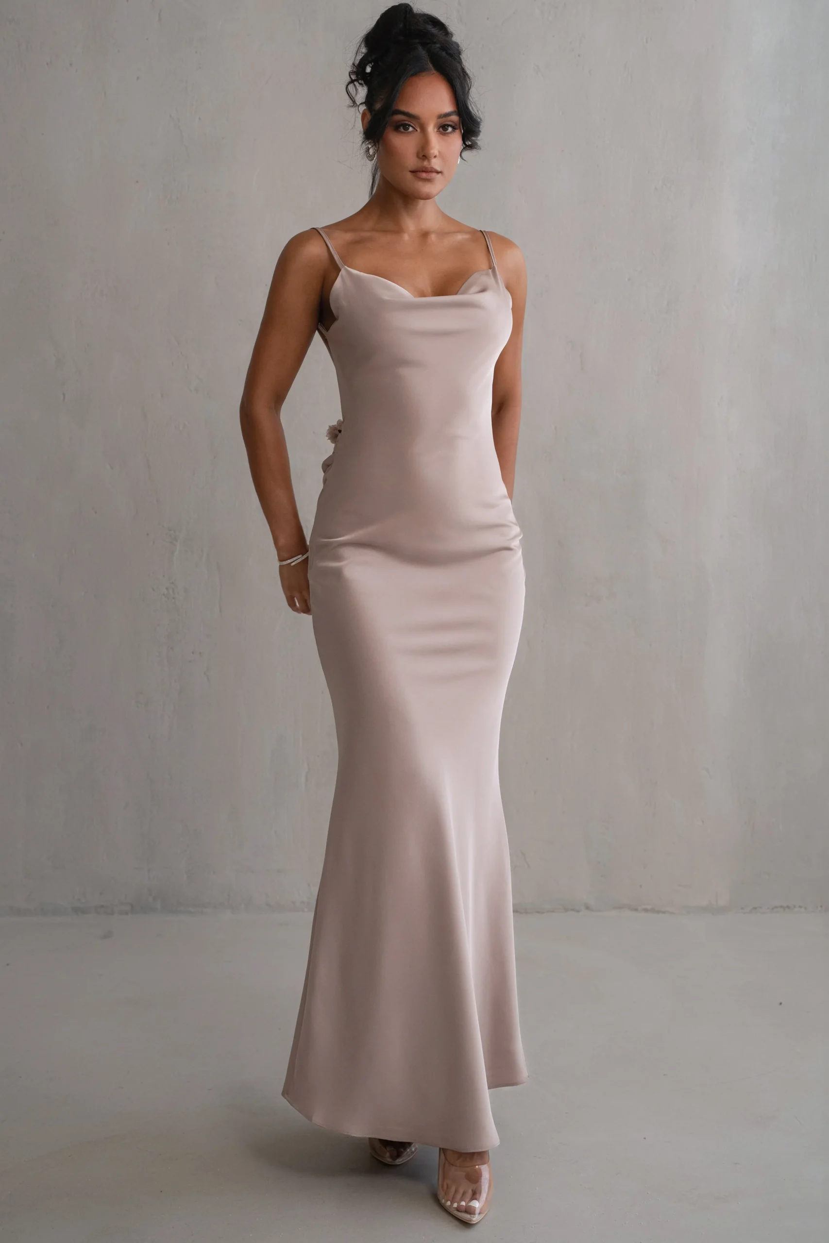 Bronze Down The Aisle Satin Gown*JLUXLABEL Best