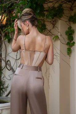 Bronze Ever After Satin Trousers*JLUXLABEL Fashion