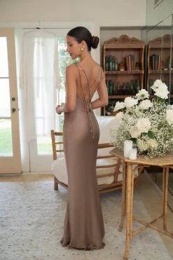 Bronze Promise Of Love Satin Dress*JLUXLABEL Best