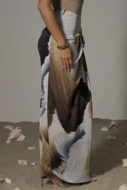 Brown Print  Noelia Printed Skirt*JLUXLABEL Online